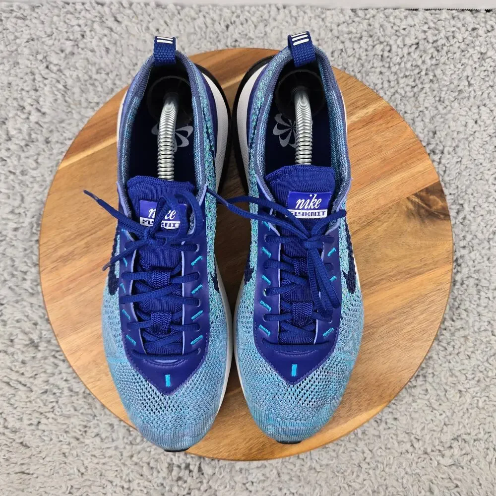 Nike Mens 8 Air Max Flyknit Racer Blue Algae Casual Athletic Sneaker FD2765-400